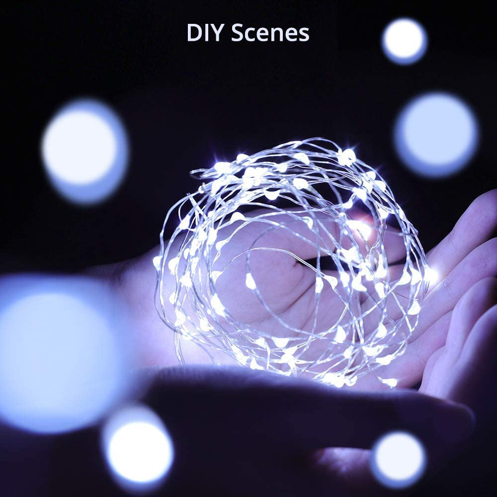 Govee Fairy Lights, Battery Operated LED String Lights, for Wedding Bedroom Festival Deco Cool White 12 Pack