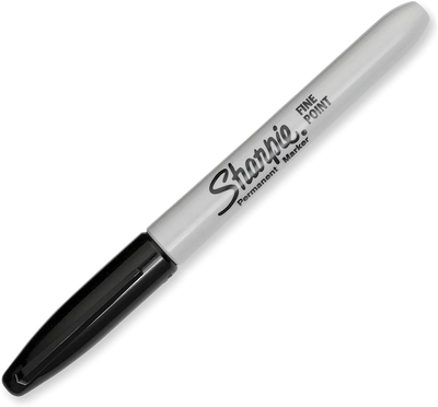 Sharpie 30162PP Permanent Markers, Fine Point, Black, 2 Count