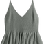 SweatyRocks Women's Casual Knit Top Sleeveless Ruffle Hem V Neck Peplum Crop Tank Top