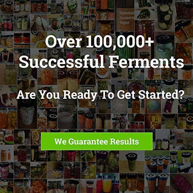 Easy Fermenter Fermentation Lids Kit - Wide Mouth Fermenting Lid 3-Pack (Jars Not Included) - Make Sauerkraut, Kimchi, Pickles, Fermented Vegetable