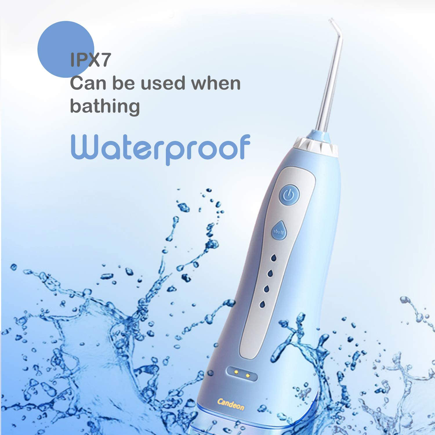 Intellvision Water Flosser with USB Charging Professional Cordless Dental Oral and Nasal Irrigator - 4 Modes Water Flosser with 240ML Cleanable Water Tank for Home and Travel, Braces & Bridges Care