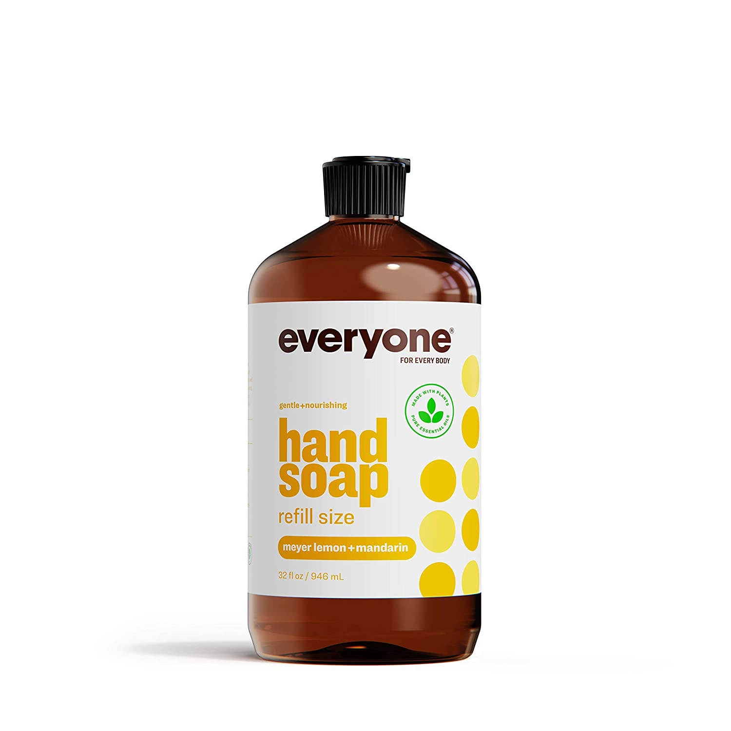 Everyone Liquid Hand Soap Refill, 32 Ounce (Pack of 6), Meyer Lemon and Mandarin, Plant-Based Cleanser with Pure Essential Oils