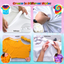 Tie Dye DIY Kit, Emooqi 12 Colors Tie Dye Shirt Fabric Dye for Women, Kids, Men, with Rubber Bands, Gloves, Plastic Film and Table Covers
