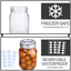KAMOTA Mason Jars 12 oz With Regular Lids and Bands, Ideal for Jam, Honey, Wedding Favors, Shower Favors, Baby Foods, DIY Magnetic Spice Jars, 12 PACK, 20 Whiteboard Labels Included