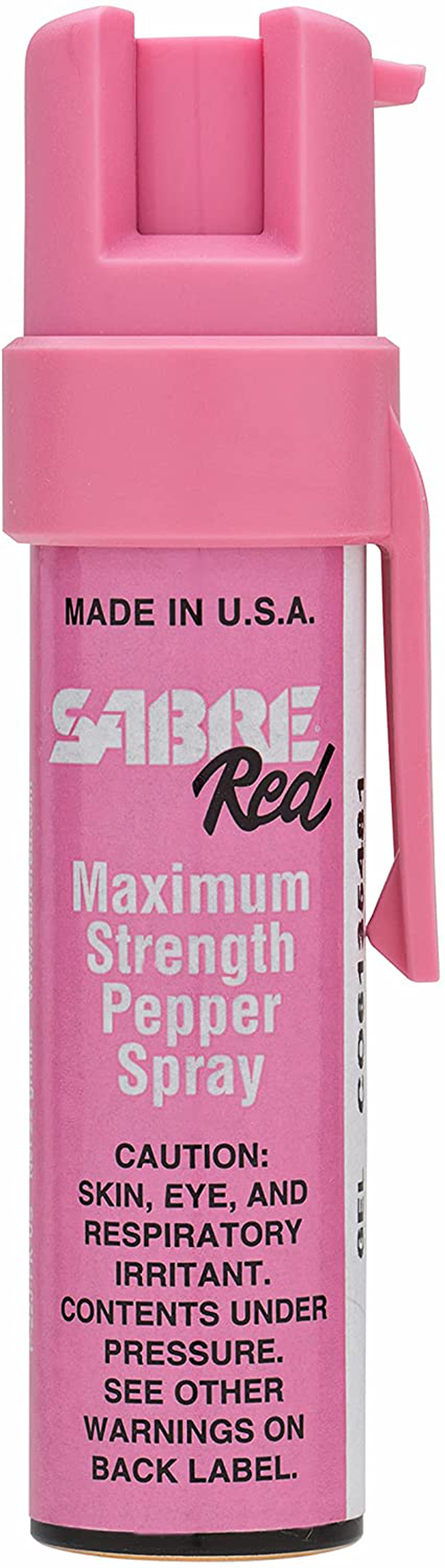 Compact Pepper Spray with Clip – Maximum Police Strength OC Spray with UV Dye, 10-foot (3 m) Range, 35 Bursts, Quick Access Belt Clip – Small and Easy to Carry On-the-Go