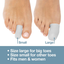 Zentoes 6 Pack Gel Toe Cap and Protector - Cushions and Protects to Provide Relief from Missing or Ingrown Toenails, Corns, Blisters, Hammer Toes (Small, White)