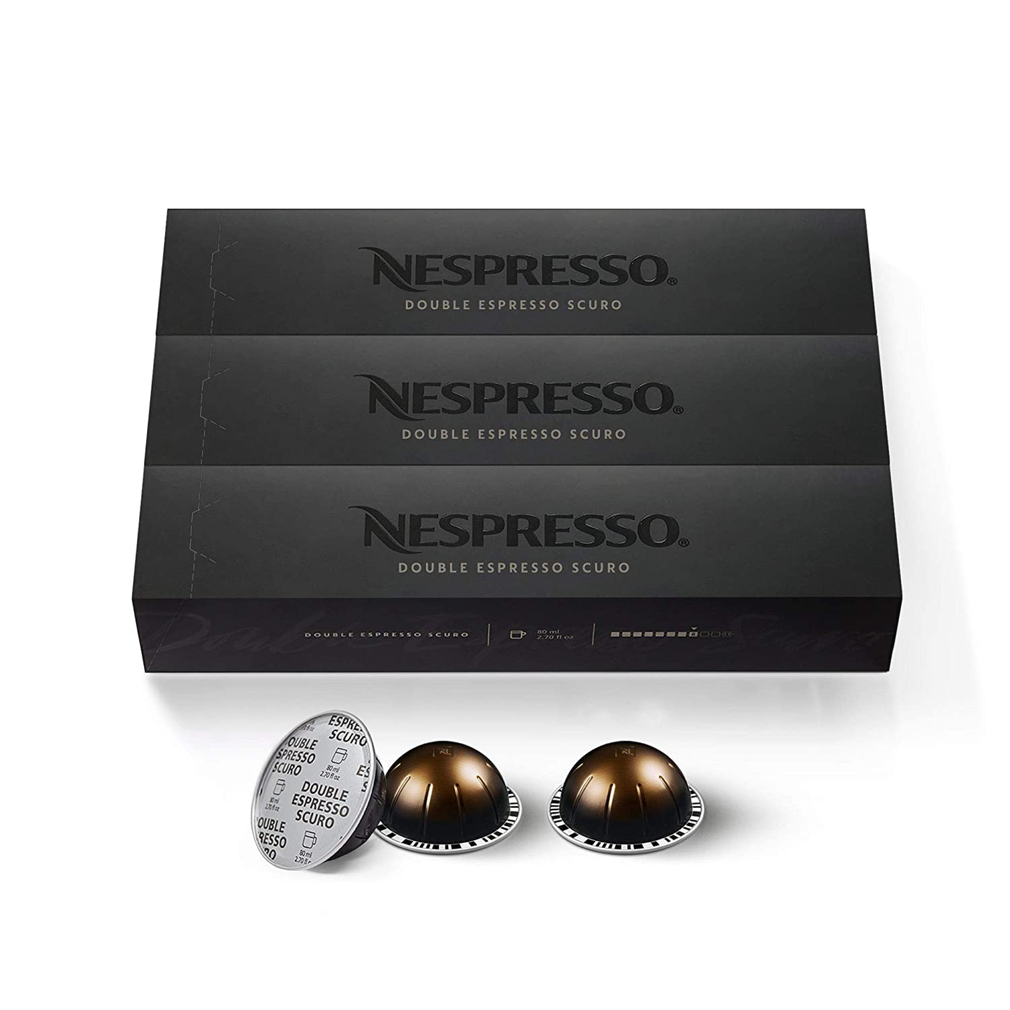 Nespresso Capsules VertuoLine, Double Espresso 30 Count Coffee Pods, Brews 2.7 Ounce
