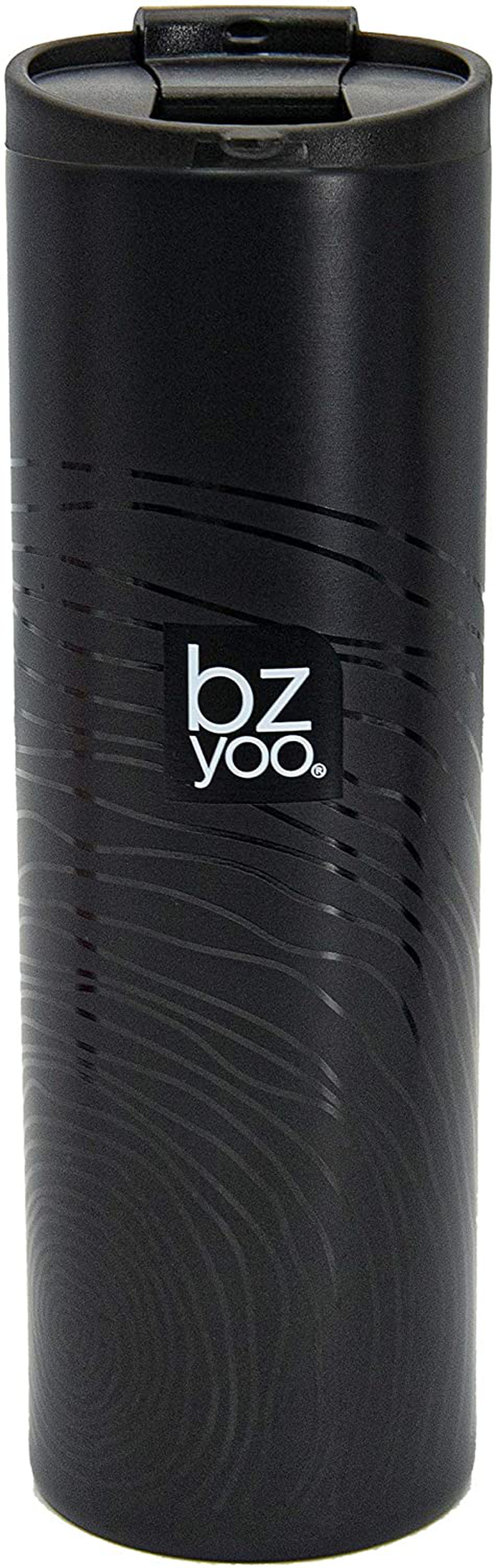 bzyoo Brew 18/8 Stainless Vacuum Drinking BPA-Free 12oz Coffee Mug Water Thermal Bottle with Leak Proof Design for Hike Camping Holiday New Year Gifts Wellness (La La Mandala, Dusty Pink)