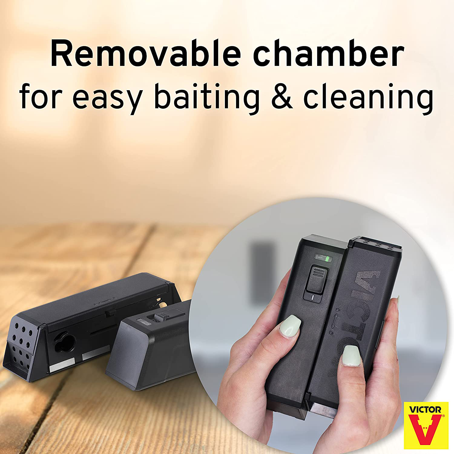 Victor Chambers – 4 Pack M250S-RF4 Indoor Electronic Mouse Trap Disposable Refill Chambe, 4, Black