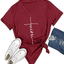 DANVOUY Women's V-Neck Summer Casual Letters Printed Short Sleeves Graphic T-Shirt