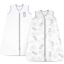2 Pack TILLYOU Breathable Cotton Baby Wearable Blanket with 2-Way Zipper, Super Soft Lightweight 2-Pack Sleeveless Sleep Bag Sack