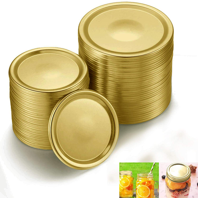 12 Pcs Wide Mouth Canning Lids for Mason Jar, Split-type Leak Proof , Replacement Secure Canning Caps for Canning , 1 Dozen, Golden (3.38 Inch/86mm)