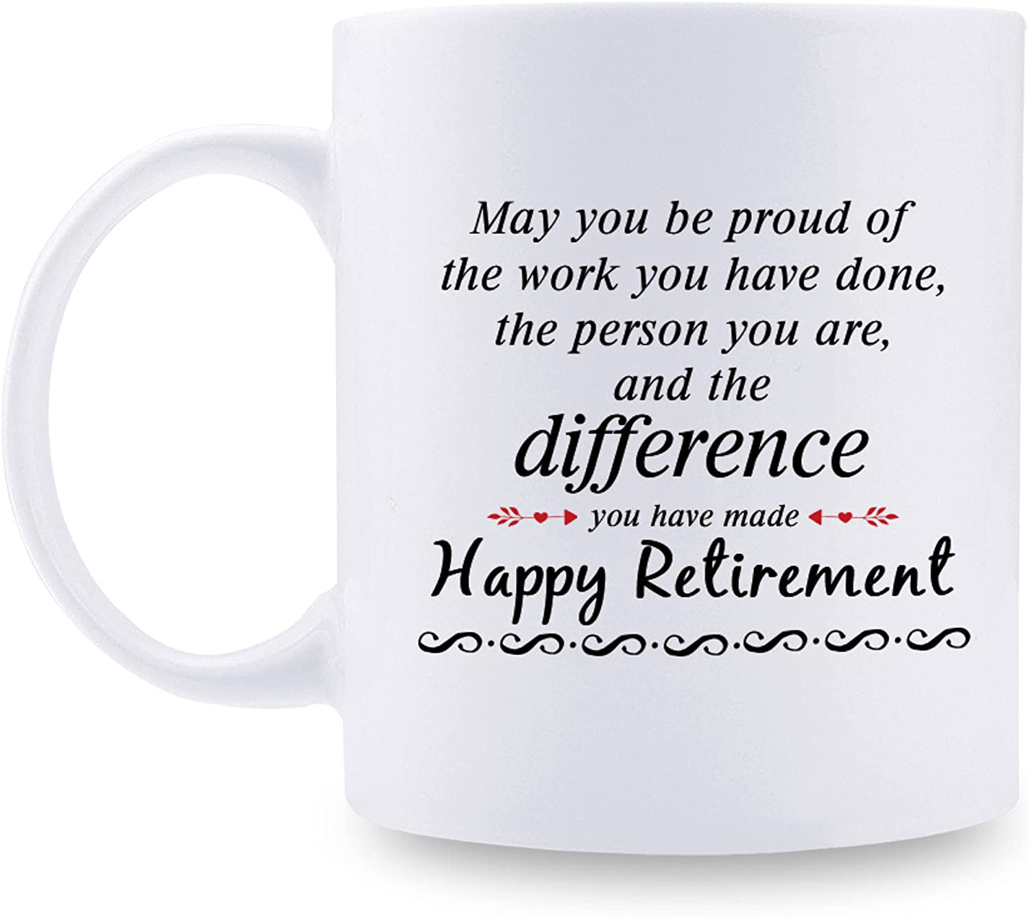 Happy Retirement Gifts for Women Men - Unique Retired Gifts Ideal, Going Away Gift for Coworker, 11 oz Retirement Mug for Coworkers Office & Family