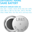 100 Pack Tenergy 1.5 Volt Battery Button Cell LR41, Ag3 Batteries Equivalent, Ideal for Thermometers, Watches, Laser Pointers, Small Toys, Portable Electronics, and More