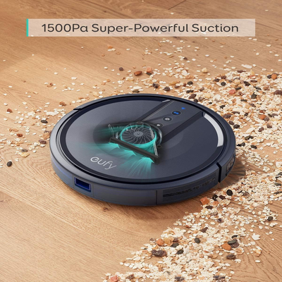 RoboVac 25C Robot Vacuum With Wi-Fi, 1500Pa Suction, Voice Control, Ultra-Thin Design (Renewed)