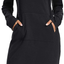 Kimmery Womens Hoodie Dresses Buttons Kangaroo Pocket Casual Sweatshirt for Fall