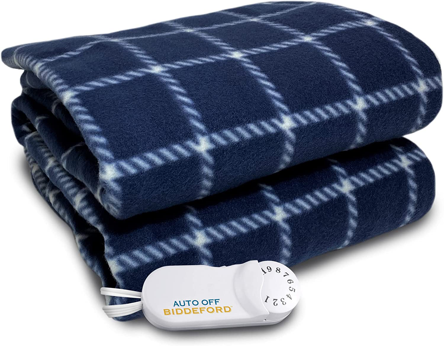 Biddeford Blankets Comfort Knit Electric Heated Blanket with Analog Controller, Throw