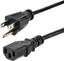 Startech.Com 3Ft (1M) Computer Power Cord, NEMA 5-15P to C13, 10A 125V, 18AWG, Black Replacement AC Power Cord, Printer Power Cord, PC Power Supply Cable, Monitor Power Cable - UL Listed (PXT101_3)