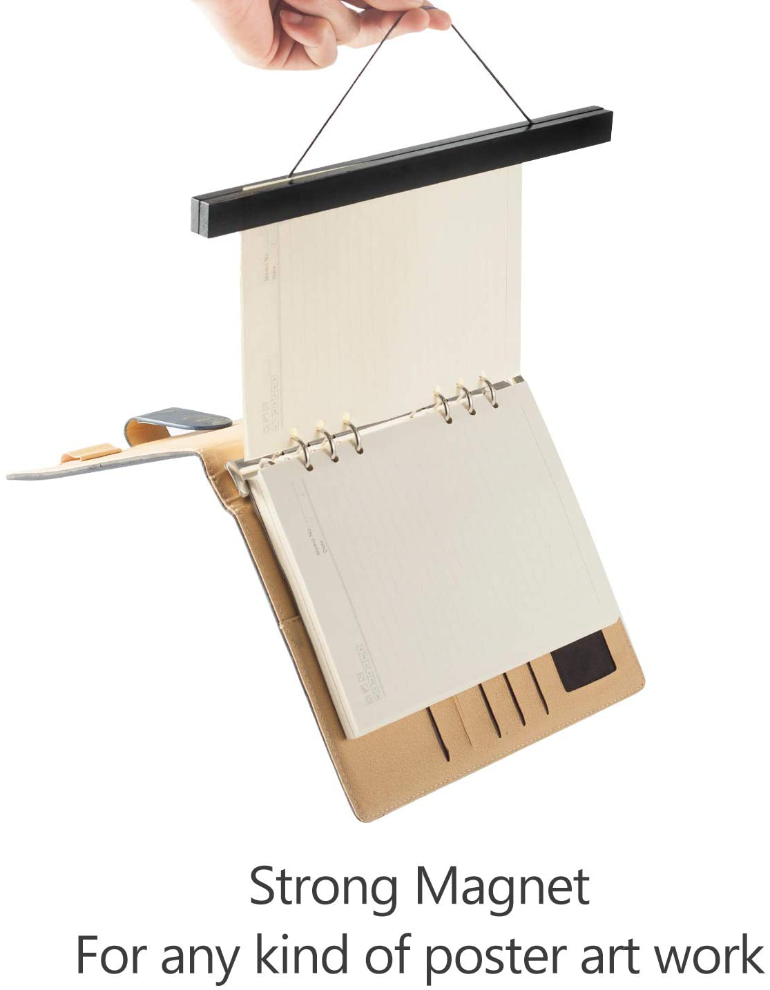 Radezon 9 inch Wide Magnetic Poster Hanger Frame, 9x12 9x11 9x13 Wood Frame for Posters, Prints, Photos, Pictures, Maps, Scrolls, and Artwork - Wall Hanging Wooden Frame