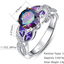 Engagement Anniversary Ring with 3.6Ct Created Rainbow Topaz Cubic Zirconia 925 Sterling Silver