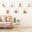 9 Pieces Woodland Nursery Wall Art Prints Cute Woodland Floral Crown Animals Motivational Posters Pictures Wall Decor for Baby Kids Room Home Decorations (Unframed, 8 x 10 Inch)