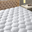 MATBEBY Bedding Quilted Fitted Twin XL Mattress Pad Cooling Breathable Fluffy Soft Mattress Pad Stretches up to 21 Inch Deep, Twin Extra Long, White, Mattress Topper Mattress Protector