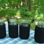 Masun Mason jar Sleeve Wide, and regular mouth quart jars (Black 4 pack)