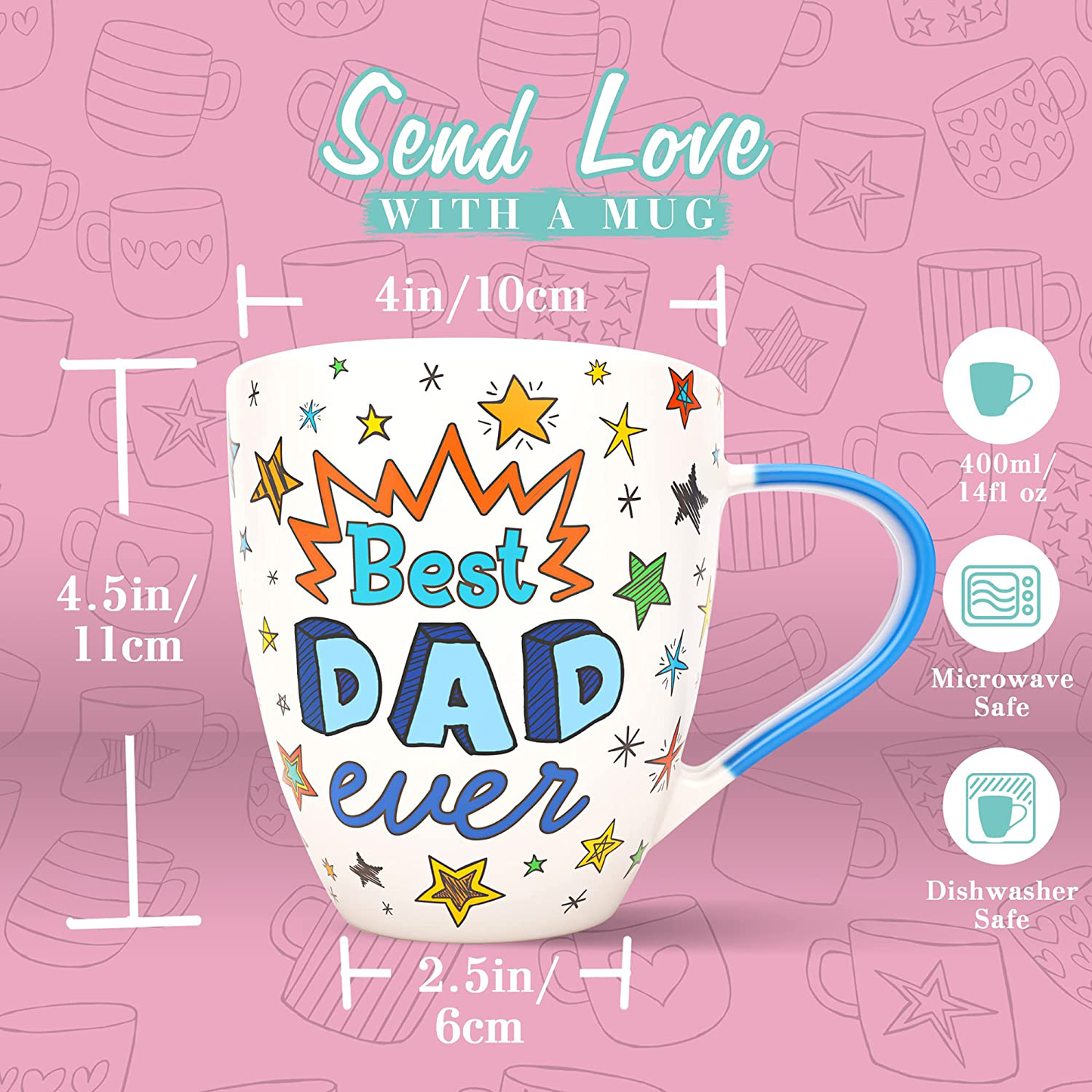 Love Mug: Dad Mug, Christmas Gifts for Dad, Father'S Day Gifts, Best Dad Mug and Daddy Mug, Papa Mug, Dad Coffee Mug Cup, Coffee Mug for Dad