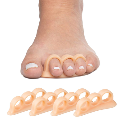 Zentoes Hammer Toe Straightener and Corrector 4 Pack Soft Gel Crests Splints | Reduce Foot Pain, Prevent Overlap | Flexible Footcare Treatment | Stain, Odor Resistant (Beige)