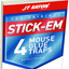 JT Eaton 133N Stick Em Glue Mouse Trap, Set of 4