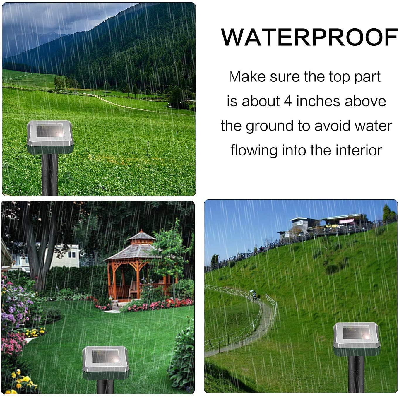 Mole Repellent Solar Powered Ultrasonic - Gopher Repeller Vole Chaser Pest Deterrent Spikes,Rodent Repellent Ultrasonic for Lawn Garden Yard Outdoor (3 Pack)