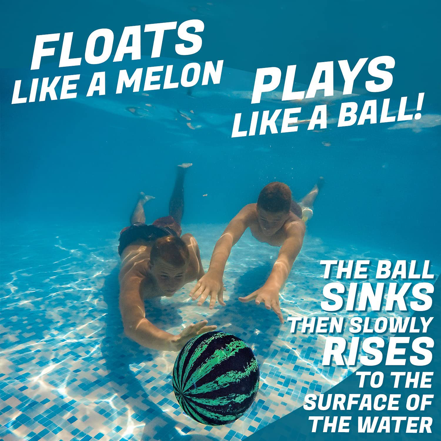 Watermelon Ball Combo Pack | The Ultimate Swimming Pool Game | Pool Ball for Under Water Passing, Dribbling, Diving and Pool Games for Teens, Kids, or Adults| 9" and 6.5" Balls Fills with Water
