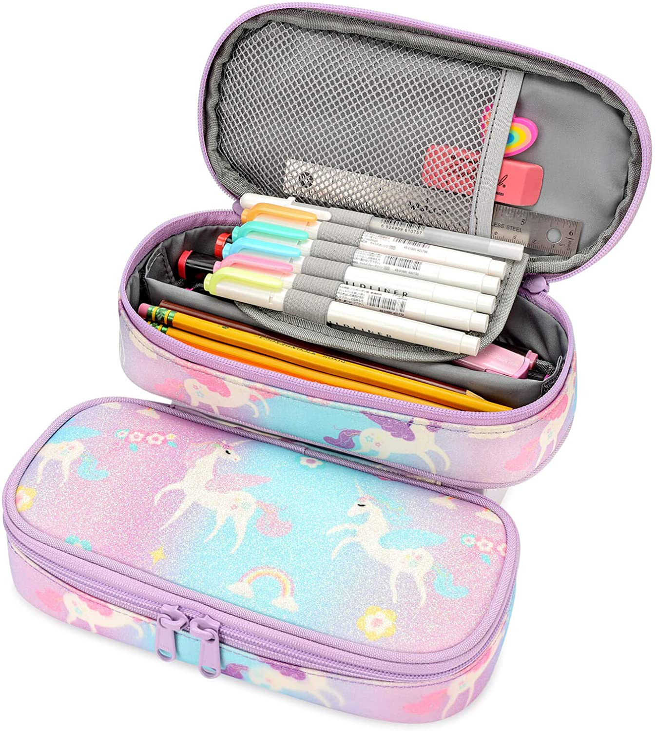 Pencil Case for Kids Glitter Little Girls Pen Pouch