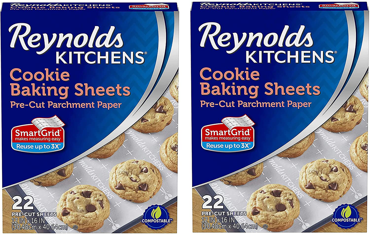 Reynolds Kitchens Cookie Baking Sheets, Pre-Cut Parchment Paper, 22 Sheets