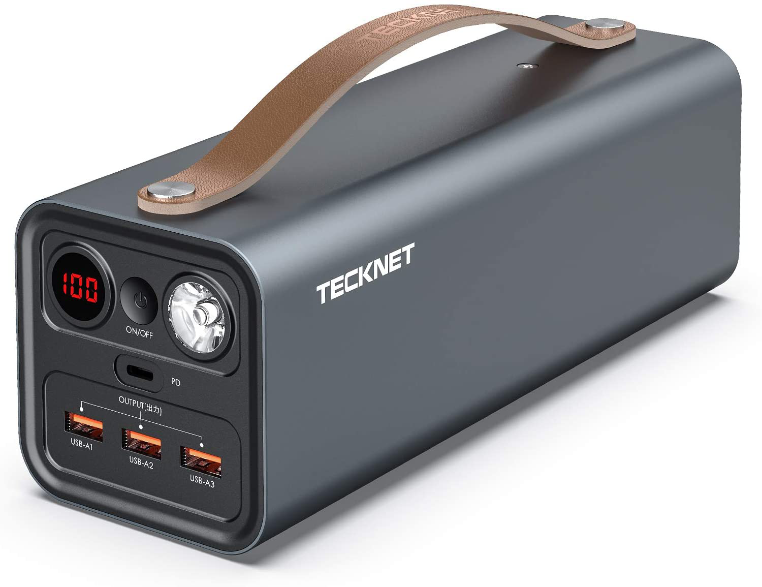TECKNET Portable Laptop Charger, 42000mAh/155Wh Portable Power Bank, 110V/150W AC Outlet Pure Sine Wave, PD 45W, USB QC 3.0 Portable Power Station, Battery Backup Power Supply for Home Outdoor