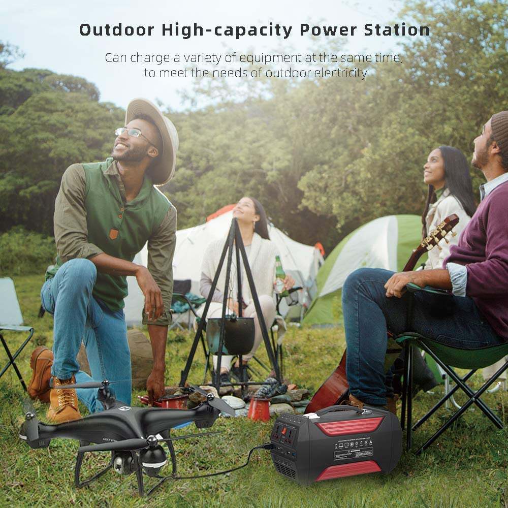 SUNGLIFE 500W Portable Generator, 280Wh 78000mAh Power Station, Backup Lithium Battery Power Supply 110V Pure Sine Wave AC Outlet, QC3.0 USB, 12V DC Outport, Flashlight for Camping, Home, Emergency