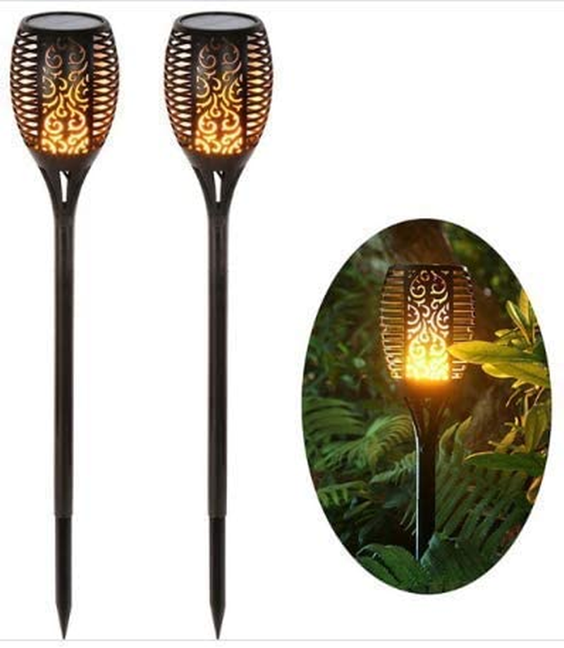 Outdoor Solar Torch Lights, Upgraded Waterproof Solar Powered Landscape Spotlights Patio Decoration, 2 or 4 Pack