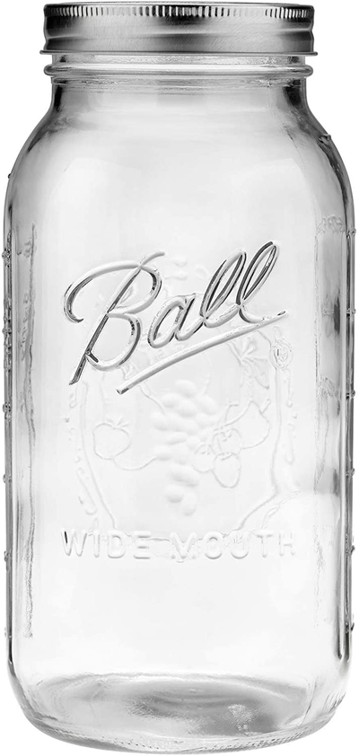 1 Ball 64oz Wide Mouth Half Gallon Mason Jar !! ""02Pack