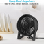 Table Fan, Desk Fan with 2 Speeds, Personal Cooling beside Fan for Bedroom Sleeping Room Tabletop Office Home Kitchen Camping, Small Powerful Motor Electric Fan, Black，8-Inch