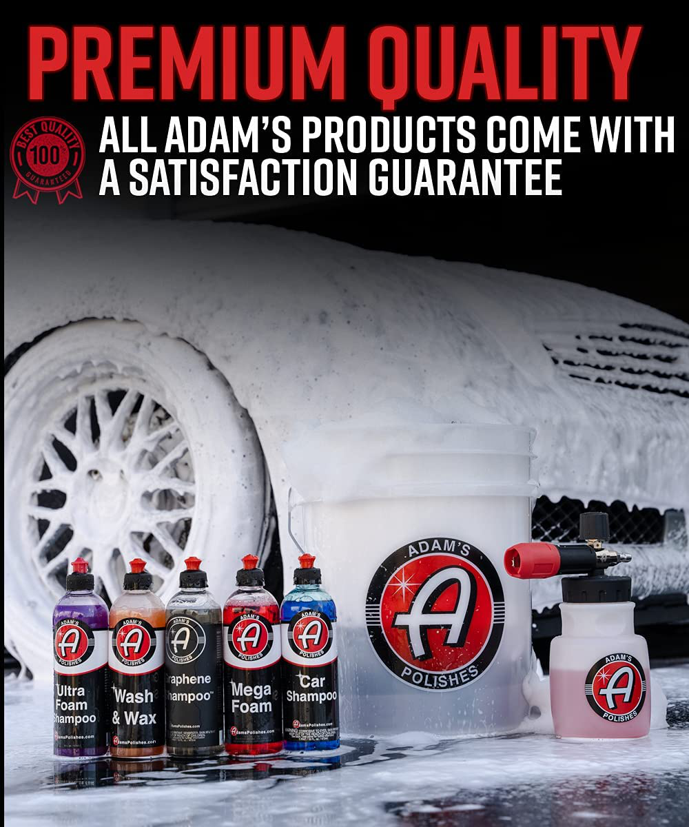 Adam's Wash Bucket (5 Gallon Bucket + Grit Guard) - Car Detailing Tool for Car Washing & Garage Storage | Stores Car Wash Soap, Foam Cannon, Foam Gun, Microfiber Towels & More