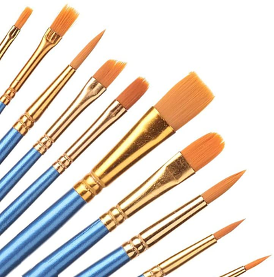Paint Brushes Set, Art Brushes, Paint Brushes, Acrylic Paint Brushes, Paint Brushes for Acrylic Painting, Drawing and Art Supplies, Paint Brush, Paint Brushes for Kids, 10Pc Watercolor Brushes (10Pc)