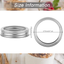 Ruisita 12 Pieces Gold Mason Jar Metal Rings Canning Jar Lids Regular Mouth Canning Supplies Rust Proof Jar Rings for Canning Fruits, Cookies, Candies Storing