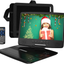HDJUNTUNKOR Portable DVD Player 12.5" with 10.1" HD Swivel Display Screen, 5 Hour Rechargeable Battery, Support CD/DVD/SD Card/USB, Car Headrest Case, Car Charger, Unique Extra Button Design