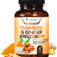 Turmeric Curcumin with BioPerine & Ginger 95% Curcuminoids 1950mg - Black Pepper for Absorption, Made in USA, Natural Immune Support, Turmeric Ginger Supplement by Natures Nutrition