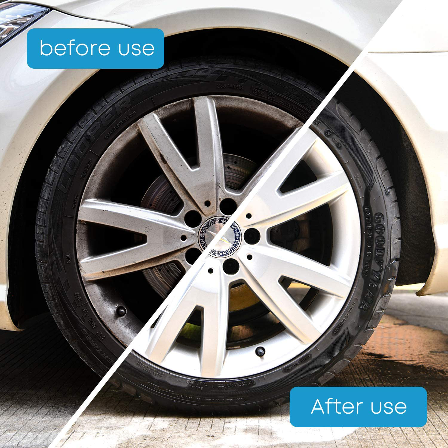 Kohree 9Pcs Wheel Tire Brush Set for Cleaning Wheels, Detail Car Wash Wheel Cleaner Rim Brushes Kit for Washing Tires Vehicle Auto Engine