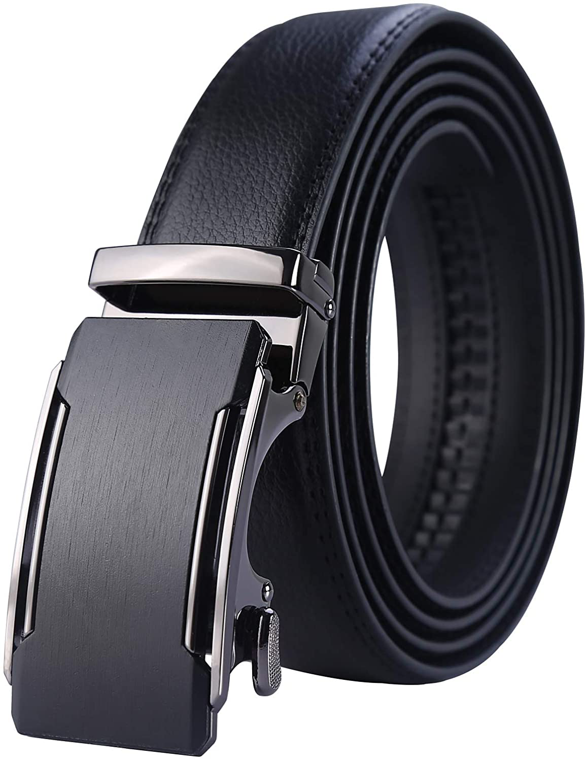 Lavemi Men'S Real Leather Ratchet Dress Belt with Automatic Buckle,Elegant Gift Box