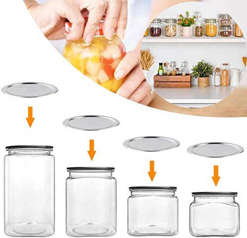 XJET 48 Pack Regular Canning Jar Lids for Regular Mouth Mason Jars Split-Type Lids Leak Proof and Secure Canning Jar Caps with Silicone Seals