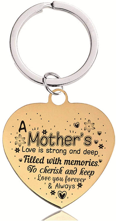 Mom Gifts Keychain from Daughter Son Birthday Christmas Gifts for Mother in Law