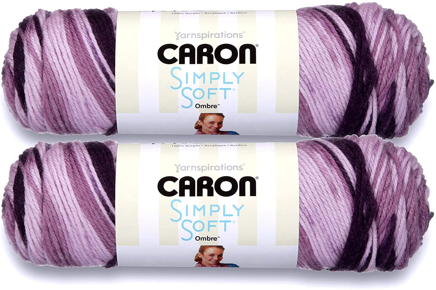 Caron Simply Soft Bulk Buy Paints 100% Acrylic Yarn (2-Pack) ~ 5 oz. Skeins