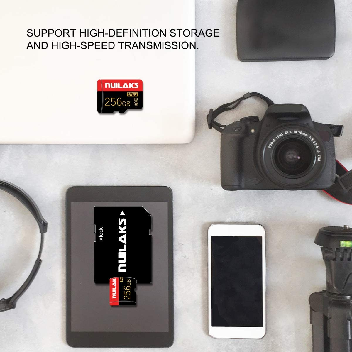 256GB Micro SD Card High Speed C10 with SD Adapter Memory Card for Smartphones and Other Compatible Devices